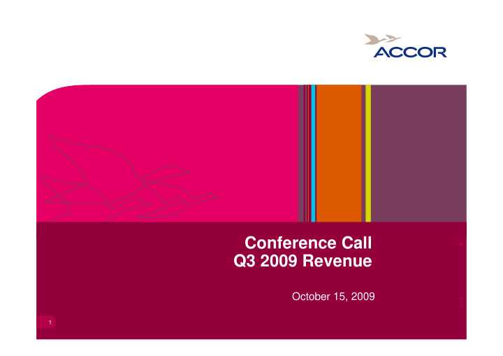 conference call q3 2009 revenue