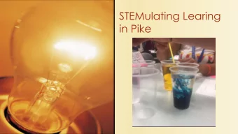 STEMulating Learing  in Pike  Professional Learning  Professional Learning  Math-Science