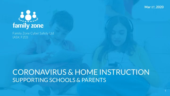 coronavirus home instruction