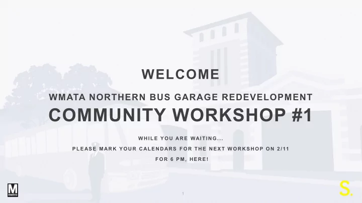 community workshop 1