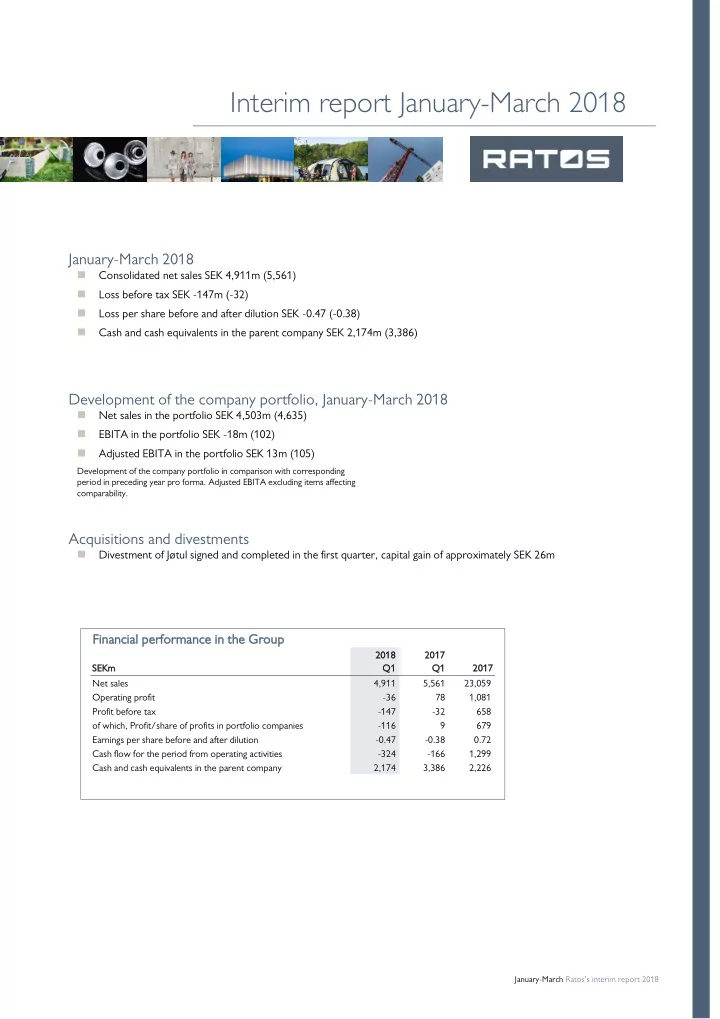 interim report january march 2018