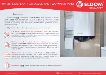 WA  TER HEA  TERS OF FLA  T DESIGN AND TWO WA  TER T  ANKS example   with DU080 model:  in  only