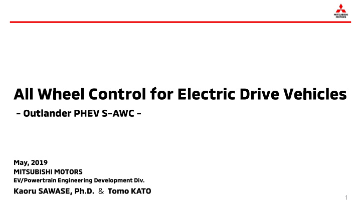 all wheel control for electric drive vehicles
