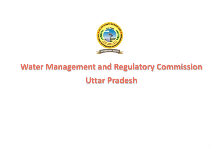 water management and regulatory commission uttar pradesh