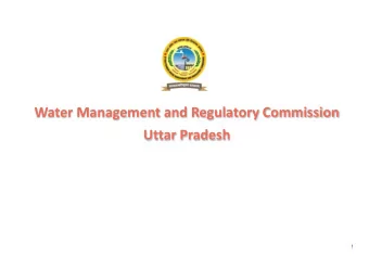 Water Management and Regulatory Commission  Uttar Pradesh  1  UPWaMReC  U.P. Water Management and