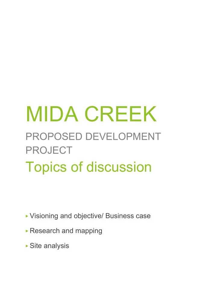 mida creek