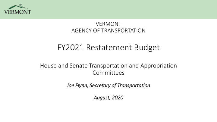 fy2021 restatement budget