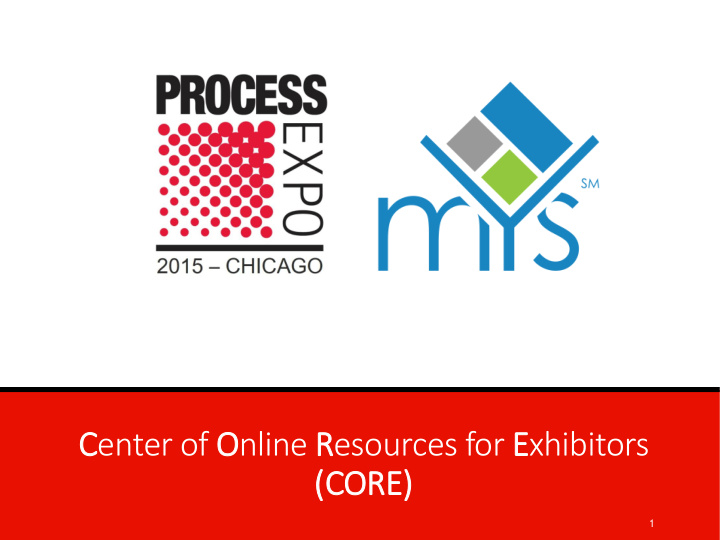 center of online resources for exhibitors c core