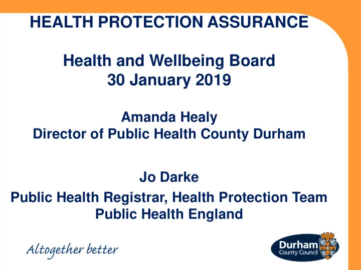 health and wellbeing board