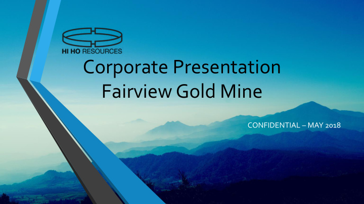 fairview gold mine