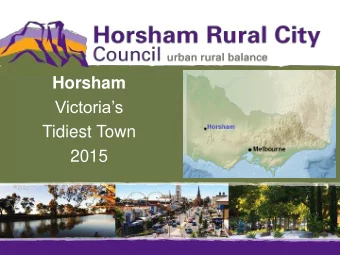 Horsham  Victorias  Tidiest Town  2015  Community Action and Wellbeing  Operation 19:14  Family
