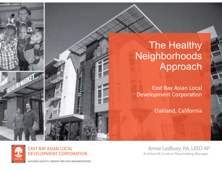 the healthy neighborhoods approach