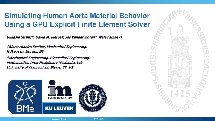 simulating human aorta material behavior