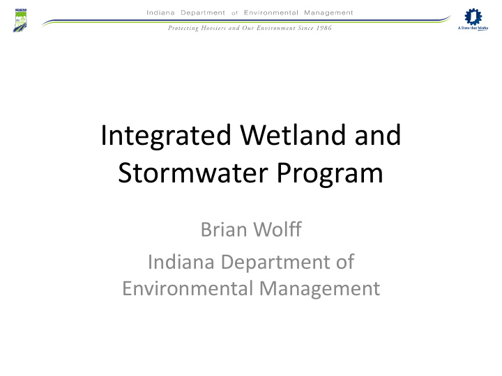 stormwater program