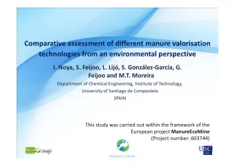 Comparative assessment of different manure valorisation technologies from an environmental