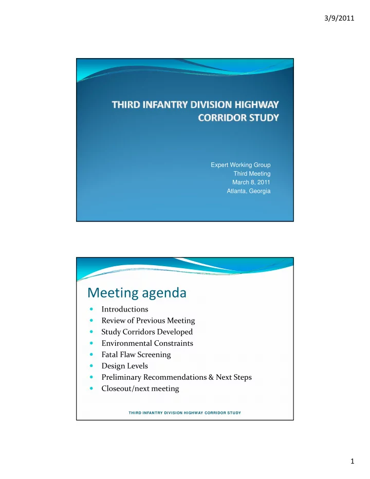 meeting agenda