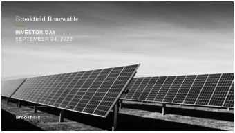 Brookfield Renewable  INVESTOR DAY  SEPTEMBER 24, 2020  Agenda  3  Looking Ahead  Sachin Shah,