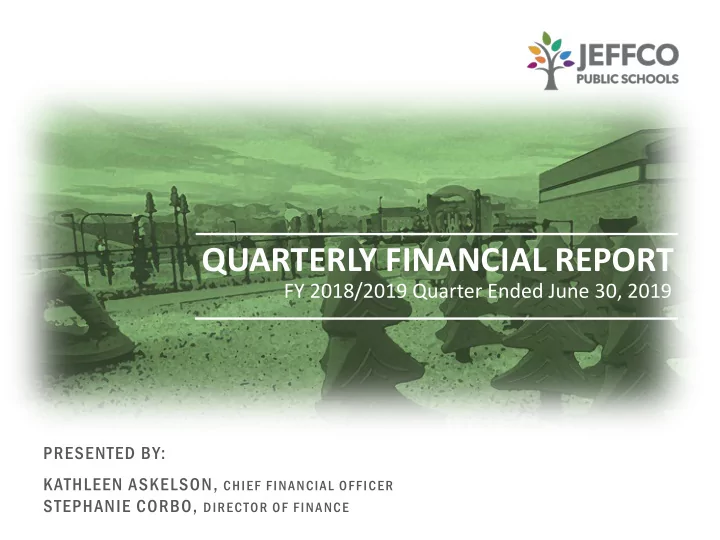 quarterly financial report