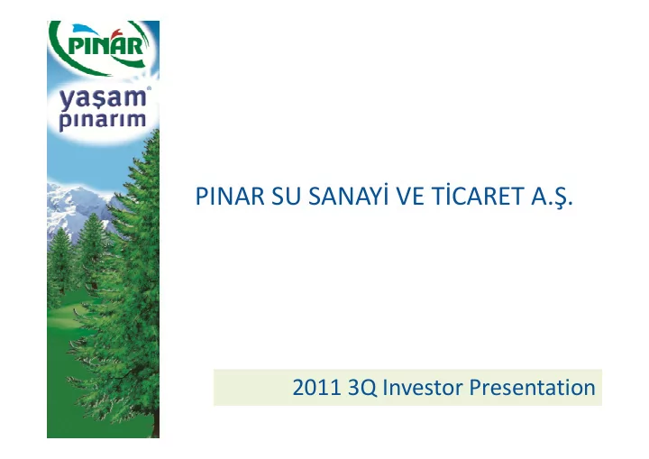 pinar su sanay ve t caret a