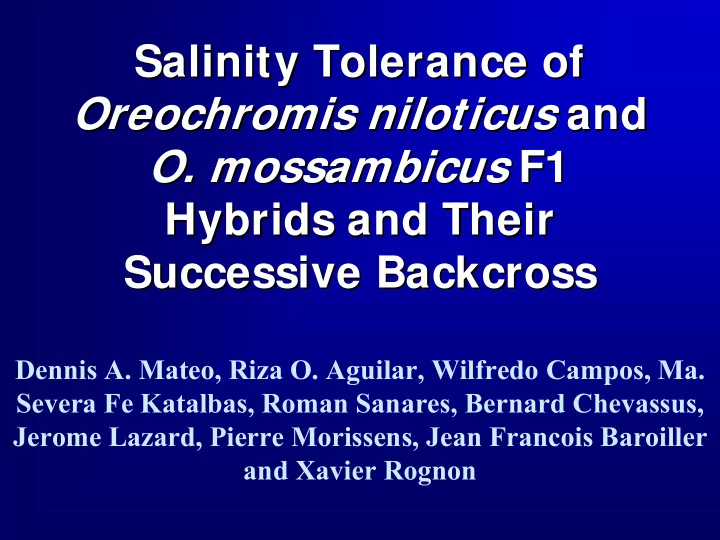 oreochromis niloticus