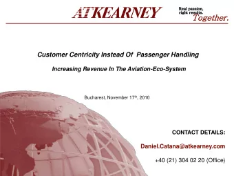 Customer Centricity Instead Of  Passenger Handling  Increasing Revenue In The Aviation-Eco-System