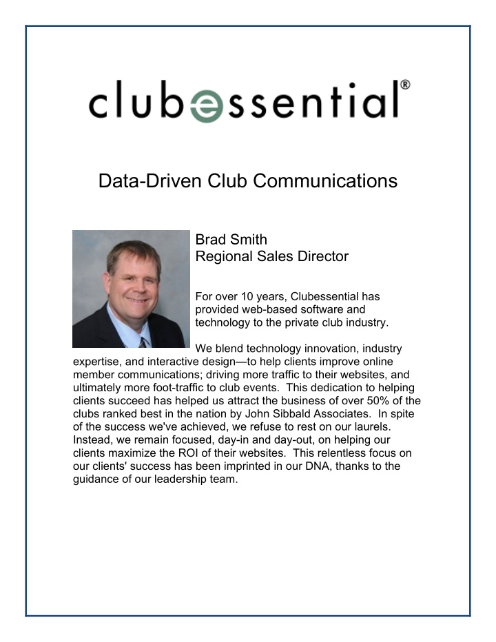 data driven club communications