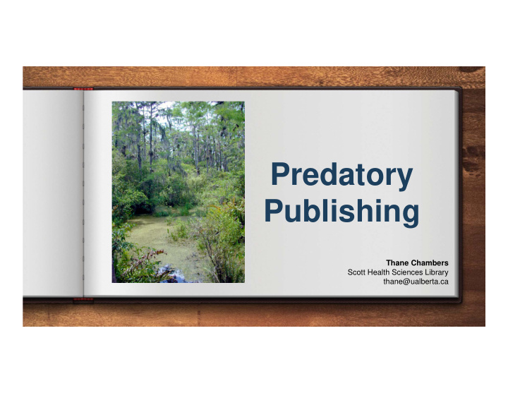 predatory publishing