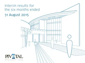 P  R  O  P  E  R  T  Y  F  U  N  D  1  Presentation outline  1. Overview  Jackie van Niekerk  2.