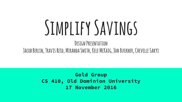 simplify savings