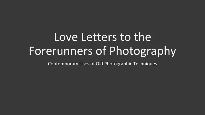 love letters to the