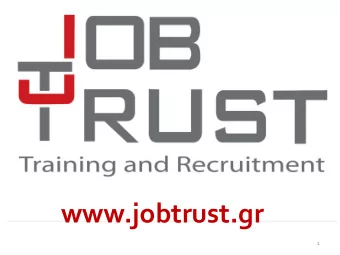 www.jobtrust.gr  1  Job Trust  Programs  Practical Training for Tourism  Department Students