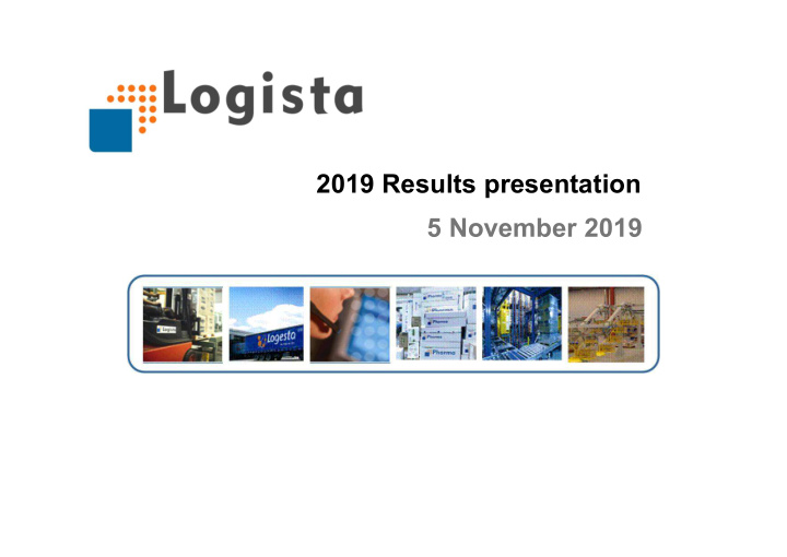 2019 results presentation 5 november 2019 disclaimer