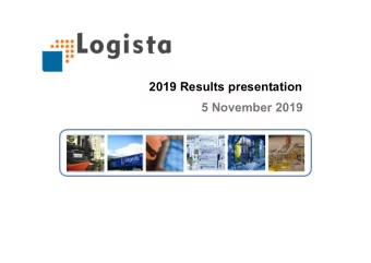 2019 Results presentation  5 November 2019  Disclaimer  This document has been prepared by