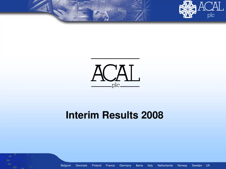 interim results 2008