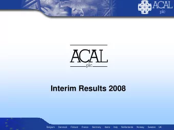 Interim Results 2008  Belgium      Denmark      Finland      France      Germany      Iberia