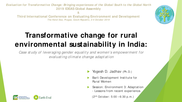 transformative change for rural environmental