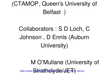 (  C  T  A  M  O  P  ,  Q  u  e  e  n  '  s  U  n  i  v  e  r  s  i  t  y  o  f  B  e  l  f  a  s