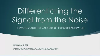Differentiating the  Signal from the Noise  Towards Optimal Choices of Transient Follow-up  BETHANY
