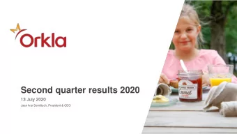 Second quarter results 2020  13 July 2020  Jaan Ivar Semlitsch, President &amp; CEO  Disclaimer