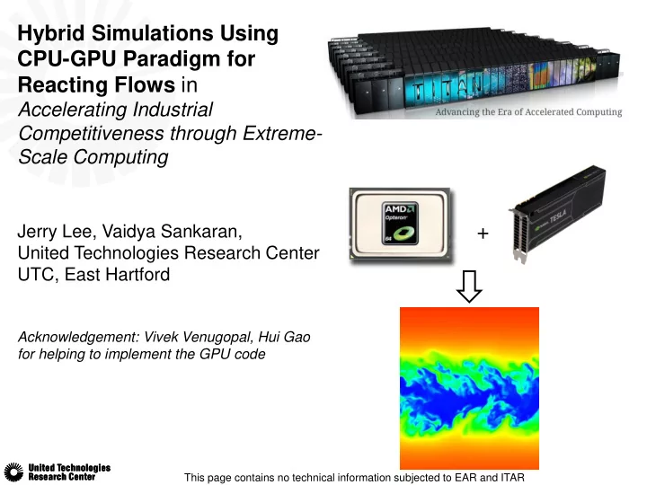 jerry lee vaidya sankaran united technologies research