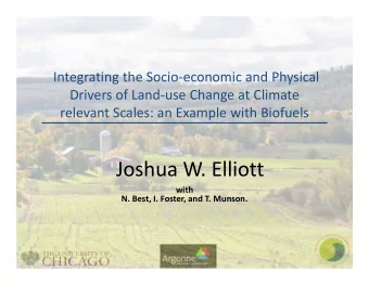Joshua W. Elliott with N. Best, I. Foster, and T. Munson. Vision: the CIM  EARTH framework