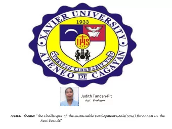 CAGAYAN DE ORO  A Filipino Catholic &amp; Jesuit educa;onal  community  dedicated  to the integral