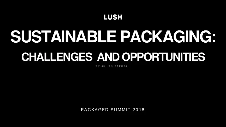 sustainable packaging