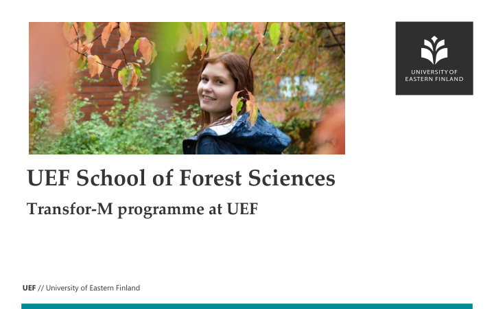 uef school of forest sciences