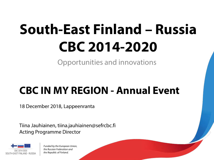 south east finland russia cbc 2014 2020