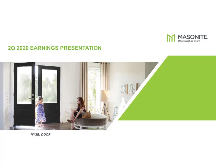 2q 2020 earnings presentation