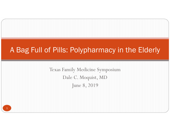 a bag full of pills polypharmacy in the elderly