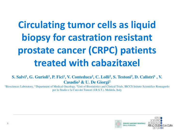 circulating tumor cells as liquid