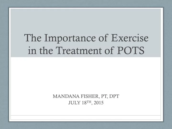 in the treatment of pots