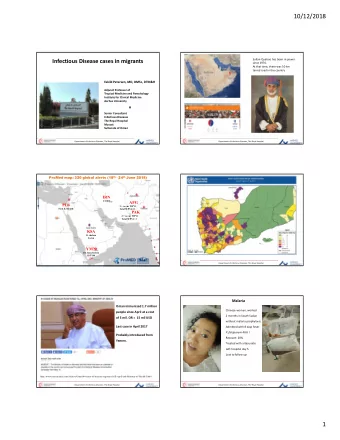 10/12/2018  Sultan Quaboo has been in power  Infectious Disease cases in migrants  since 1970.  At